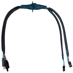 Maxi-Cable 8" Flange Mounted Dual Wing Harness with Braided PET Sleeve, 20 AWG