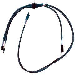 Maxi-Cable 8"/24" Flange Mounted Dual Wing Harness with Braided PET Sleeve, 20 AWG