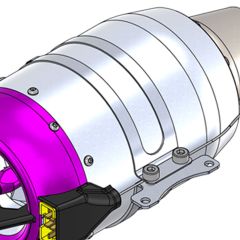 Turbine mounting clamp, for JetCat P20-SX Turbine Engines