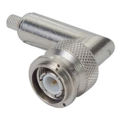TNC RF Connector, 90 Degree Male Dual Crimp for RG58