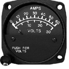 Dual Volt-Ammeter Electric, 2 1/4" 0-60A/0-30V w/ shunt