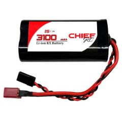 3100mAh 2S1P 7.2V Li-Ion RX Battery, Deans & JR Connectors