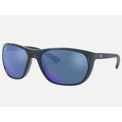 Sunglasses, 61mm Black frame, Transparent Blue Lenses