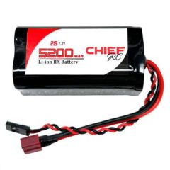 5200mAh 2S1P 7.2V Li-Ion RX Battery, Deans & JR Connectors