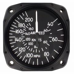 Airspeed Indicator, 3 1/8" 40-200 mph/ 35-170 knots Lighted, TSO