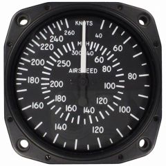 Airspeed Indicator, 3 1/8"40-300 mph/ 40-260 knots Lighted, TSO