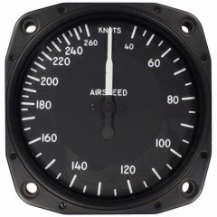 True Airspeed Indicator, 3 1/8" 40-260 knots, TSO