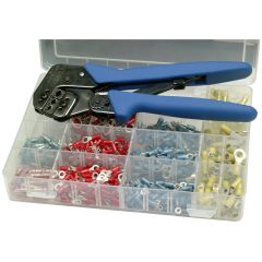 AMP Terminal Kit, ProCrimper II, 860 Assorted Terminals & Splices with Carry Kit