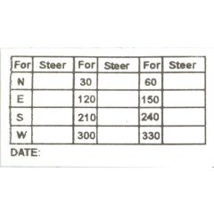 Compass Deviation Card