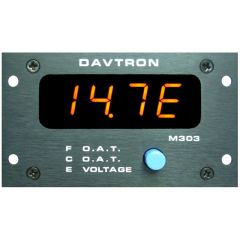 OAT Gauge, Fahrenheit/Celsius/Volt DC,  2.9"w x 1.65"l x 1.5"d, FAA-PMA Approved