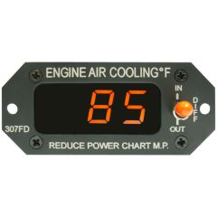 Intercooler Differential Gauge, Fahrenheit Digital, 2.5"w x 1.1"l x 2.8"d, FAA-PMA Approved