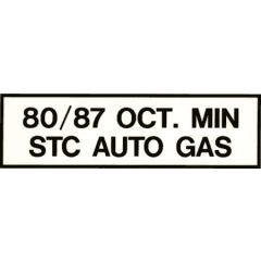 Fuel Decal 80/87 ASTM, Spec D439 Small