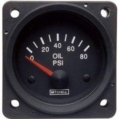 Oil Pressure Gauge, 2 1/4"  0-80 psi