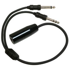 Adapter Cable, Helicopter Converts U-174U or U-93A plug to standard aviation plugs, 18" long