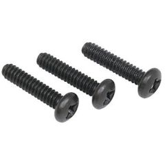 Instrument Screw, 6-32 x 3/4", Round Head Black Oxide on Brass