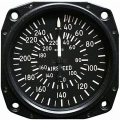 3 1/8" Airspeed Indicator, 40-250 mph, 40-220 knots, non-TSO
