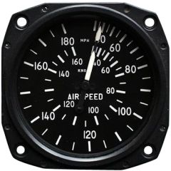3 1/8" Airspeed Indicator, 30-180 mph, 30-160 knots, non-TSO