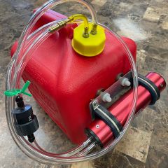 Red Gasoline Tank, with DLE Electric Pump, 2 Gallon