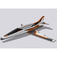 2.2m Danieric DE-3D Turbine Jet PNP with E-Retracts, 3D Nozzle and Tailpipe, Orange