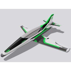 2.2m Danieric DE-3D Turbine Jet PNP with E-Retracts, 3D Nozzle and Tailpipe, Green