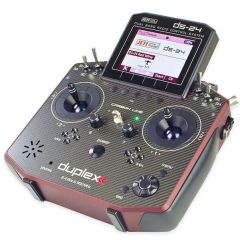 Jeti USA Duplex DS-24 2.4GHz/900MHz Transmitter with Case, Carbon Red Wine