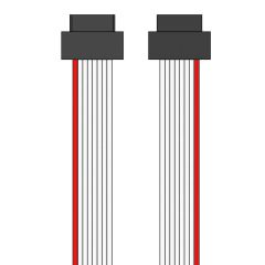 ERNI Cable, 8 pole, 40 cm length