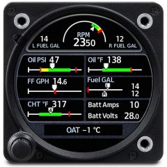 GI 275 EIS 3-1/8” Glass Flight Instrument, Class 1 & 2 Aircraft