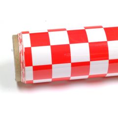 1/2" Square White & Red UltraCote Covering, 78" Roll