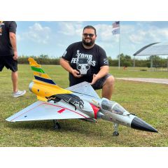 1.95m Mirage Turbine Jet PNP with Retracts, Lights and Servos, Silver/Yellow