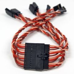 Multi-Servo Harness, 4 Servos, 6" Extensions (12" Total), by Thunderbolt RC