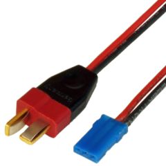 PowerBox Adapter Lead Deans/JR, 0.5 mm Wire, 4" (10cm), Deans male to JR female Connectors