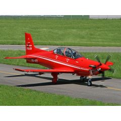 3.4m Pilatus PC-21 Turboprop with Retracts and Lights, Swiss Red
