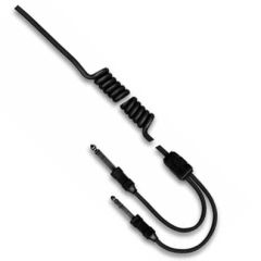 Replacement Coiled Standard Monaural Headset Cable, 3-6ft