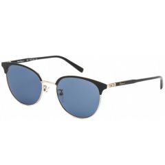 Salvatore Ferragamo 53mm Light Gold/Black Sunglasses, with Blue Lenses