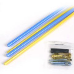 36" 2-56 Blue/Gold Semi-Flex Control Rods, 2 Pack