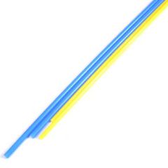 48" Blue/Yellow Semi-Flex Pushrods, 2 Pack