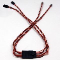 Multi-Servo Harness, 2 Servos, 6" Extensions (12" Total), by Thunderbolt RC