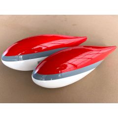 Replacement Wheel Pant Set for 42% RV4, White/Red Scheme