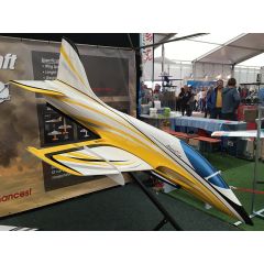 Avanti S-FC Jet 2.1m ARF, Yellow/Black, w/Electron Gear & Blue Painted Canopy