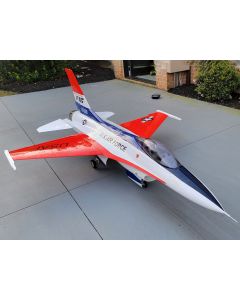 1/8th F-16 Falcon 1.8m Turbine Jet ARF, Red/White