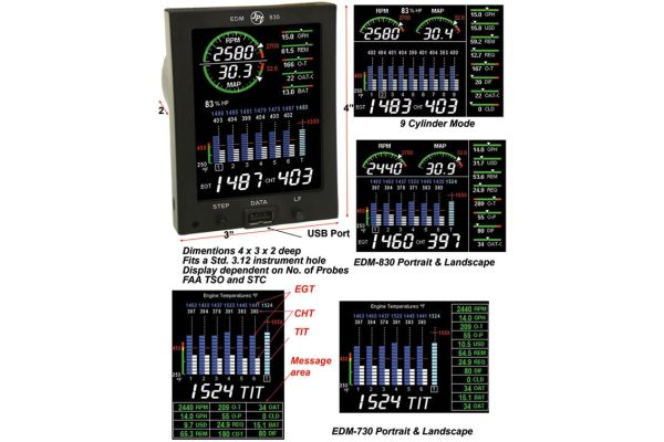 Engine Data Monitor 730 System, 9 Cylinder, from JP