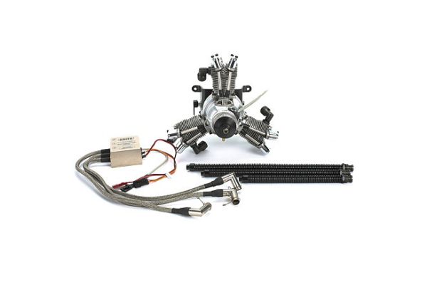 FG-33R3 33cc 3-Cylinder Radial Gas Engine with Muffler, from